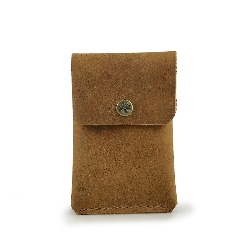 [U6.JP6 Handmade Leather Goods]-Hand-stitched for men and women / Universal wallet / ID bag - Wallets - Genuine Leather Brown
