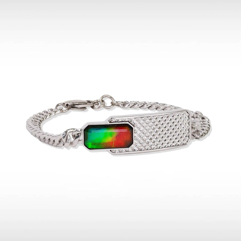 Lunar ammolite bracelet in sterling silver - 手鍊/手環 - 純銀 