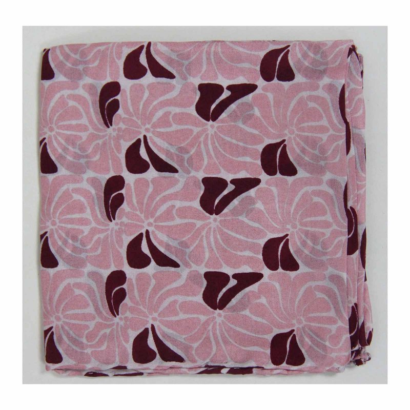 Mini Plumeria Rose Pink 真絲小方巾 - 絲巾 - 絲．絹 多色