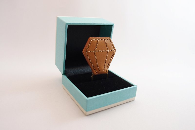 Marry Me! Diamond Ring Charm-Ten Color - Keychains - Genuine Leather Orange