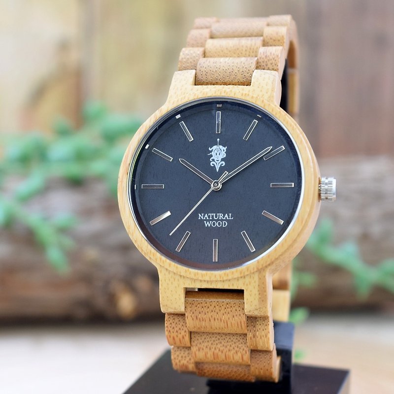 EINBAND Dank Bamboo 40mm Wooden Watch - นาฬิกาคู่ - ไม้ สีนำ้ตาล
