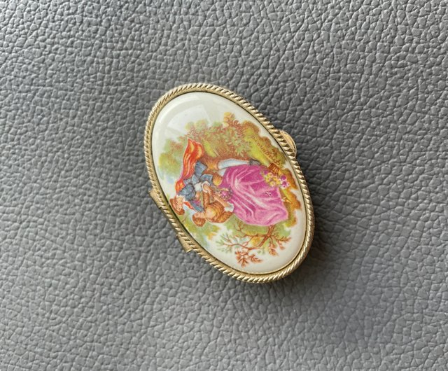 Fragonard Gold Jewelry Box, Jewelry Box, Cameo Box, Gold Jewelry