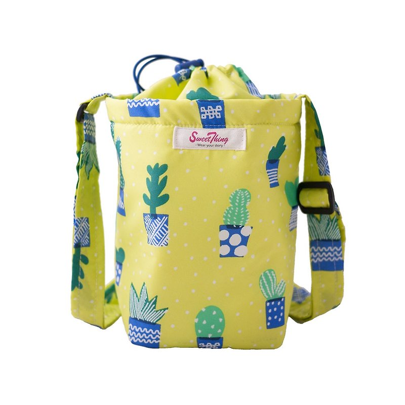 Small cactus fast storage waterproof water bottle bag - cross-body bag - Backpacks & Bags - Polyester Green