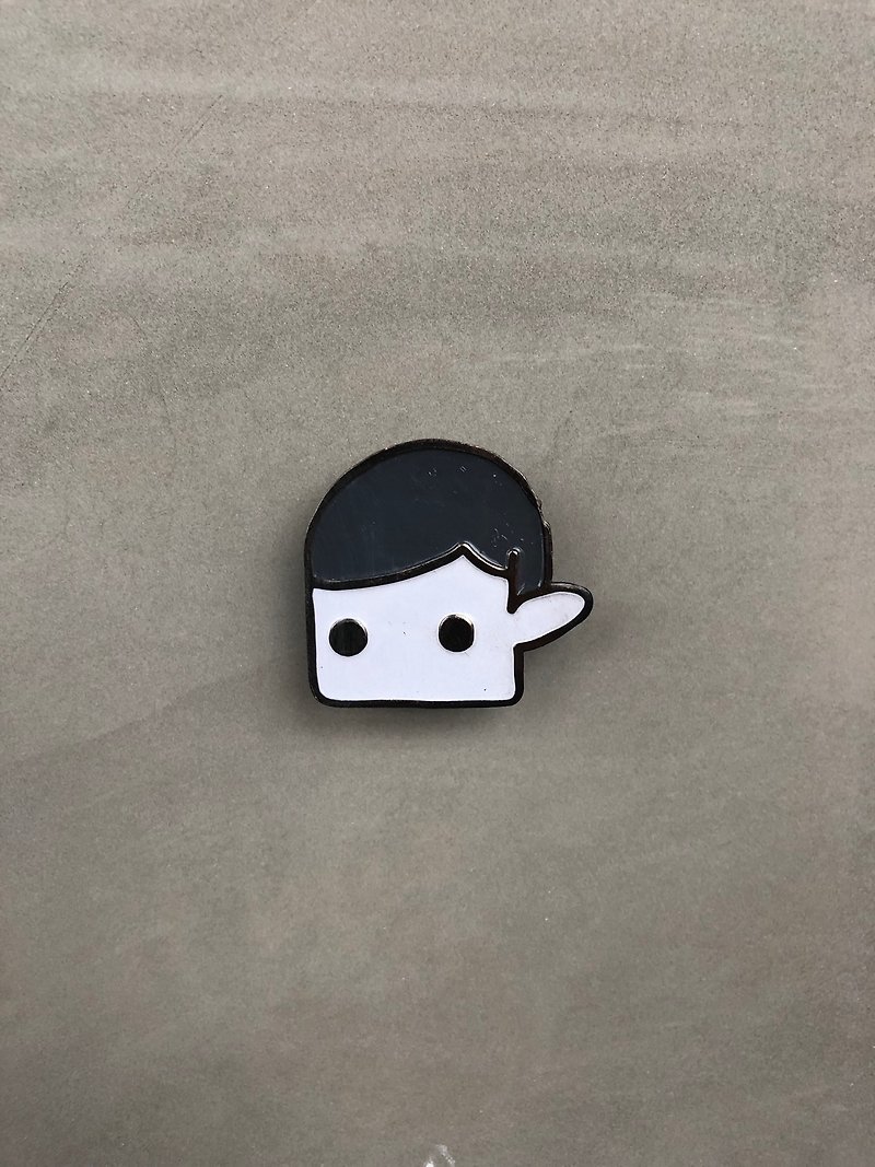 The Head of Nothingwejun | Enamel Pin - Badges & Pins - Other Metals Black