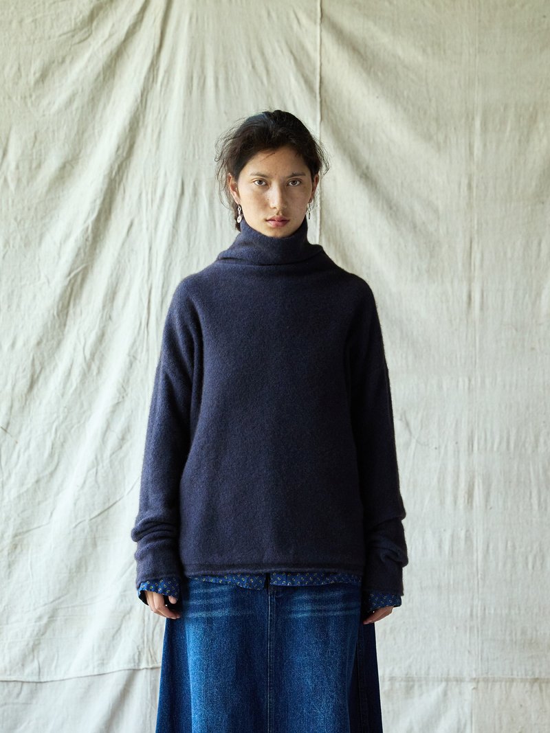 日系復古 犛牛絨針織上衣 高領毛衣 - 女毛衣/針織衫 - 其他材質 多色