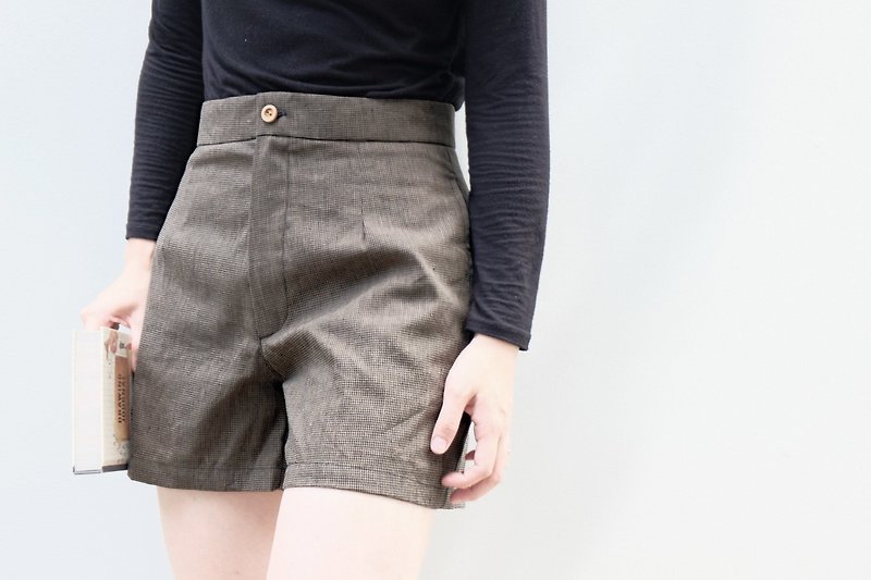 Chinori pattern shorts : free size - 女長褲 - 其他材質 咖啡色