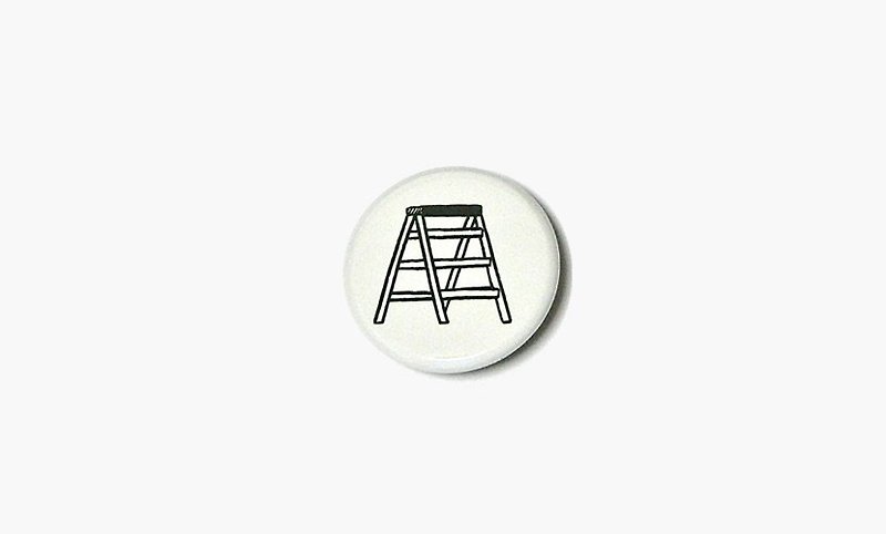 NORITAKE – Stepladder Badge - Badges & Pins - Other Metals White