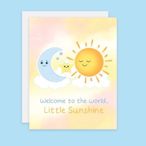 Sixtyeightcolors Welcome Baby Card, New Mom and Dad Card, Cute New Baby Shower Card