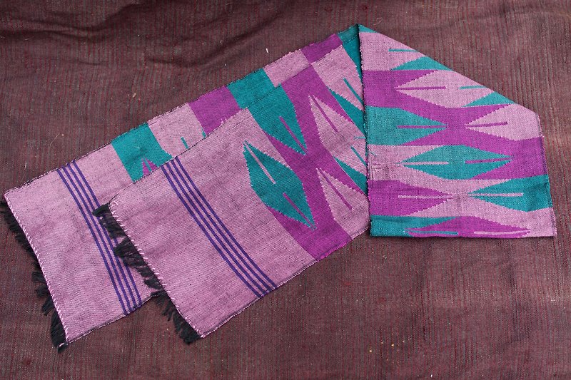 EARTH.er │DHAKA SCARF Nepal pattern scarf # 02│ :: Hong Kong original design brand :: - ผ้าพันคอ - กระดาษ สีม่วง