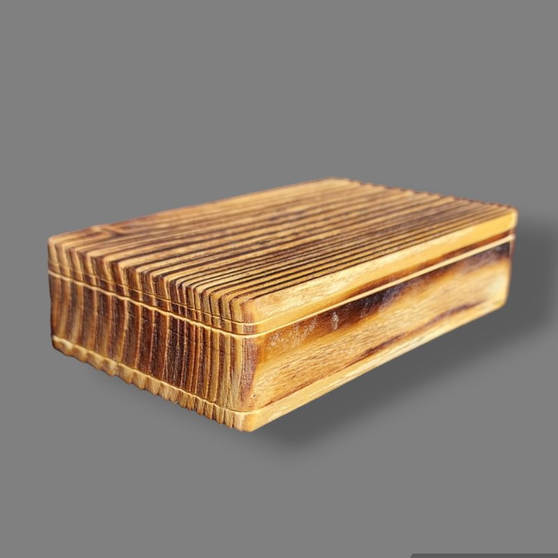 Small pine wood trinket box. Cigarette case. Business card case - 其他 - 木頭 咖啡色