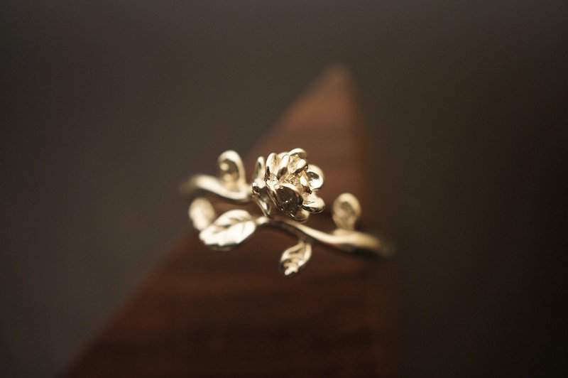 925 Sterling Silver Rose Ring (R25) - แหวนทั่วไป - เงินแท้ สีเงิน