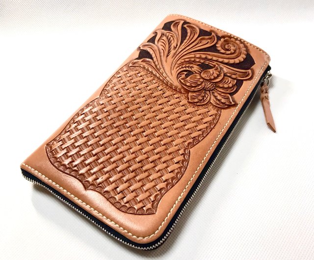 Curve Zip Wallet-Handmade Leather Ladies Mens Wallet,Coin Pouch,Card Holder  - Shop Graphy Tee Wallets - Pinkoi