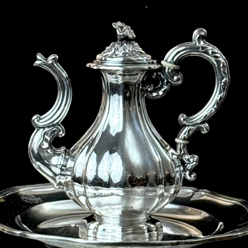 50758-絕美法國古董純銀壺 - 居家收納/收納盒/儲物盒 - 純銀 