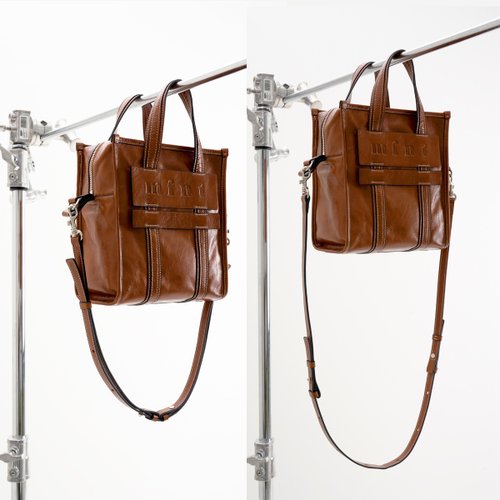 [mfnt] Camille Cognac 牛革3ウェイバッグ Camille Cognac 3Way Tote Bag (ITALY Cow Leather) mfnt｜手提