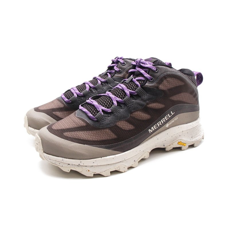 MERRELL(女)Moab Speed Mid GTX防水中低筒健行運動鞋 女鞋-紫灰 - 女運動鞋/球鞋 - 防水材質 