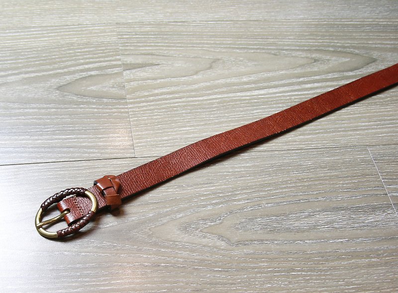 Back to Green - Small Belts Interlaced // vintage belt - Belts - Genuine Leather 