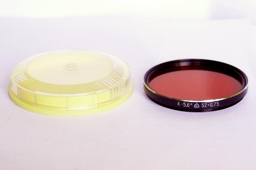 Russian photo K-5,6x 52mm red lens filter 52x0.75 52x0,75 USSR for Helios-44M 44M-4 44M-6 box
