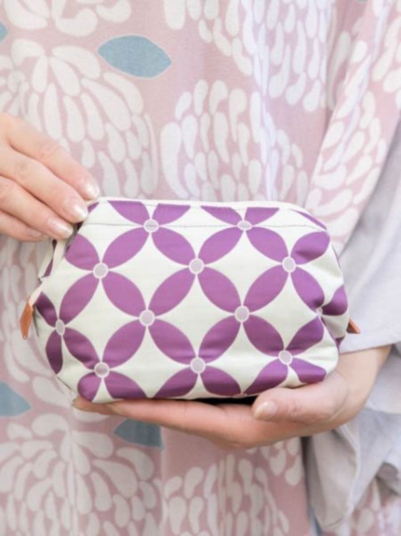 【Popular Pre-order】 Komon Uki-ori Square Pouch (6 Colors) 7JNP9111 - กระเป๋าเครื่องสำอาง - วัสดุอื่นๆ 