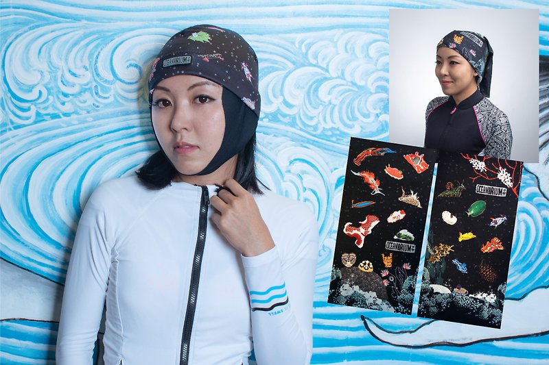 Seaslug package ( neoprene beanie & headwear scarf ) - หมวก - วัสดุอื่นๆ สีดำ
