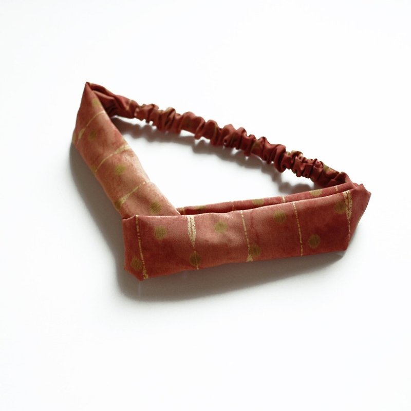 JOJA │ no time to play the name of the name: Japanese cloth hand elastic hair band - Hair Accessories - Cotton & Hemp Red