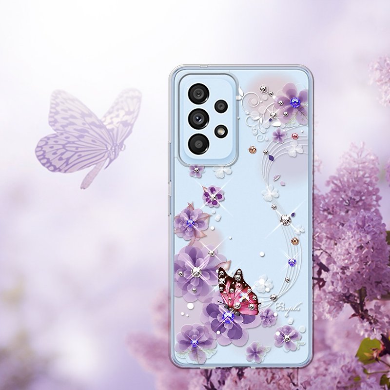 Samsung Galaxy A53 5G Lightweight Military-Spec Drop-resistant Colored Diamond Phone Case-Love Butterfly Love - Phone Cases - Other Materials Multicolor