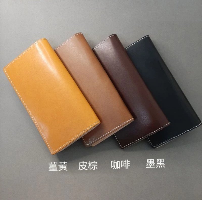 uriah handmade leather long wallet first layer cowhide vegetable tanned leather multifunctional large capacity card slot - Wallets - Genuine Leather 