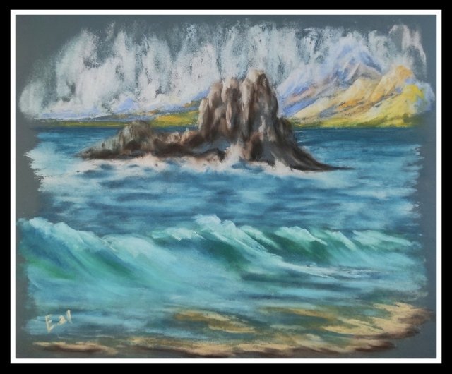 deep ocean   ハンドメイドパステル画　絵画アート原画 deep ocean ハンドメイドパステル画絵画アート原画