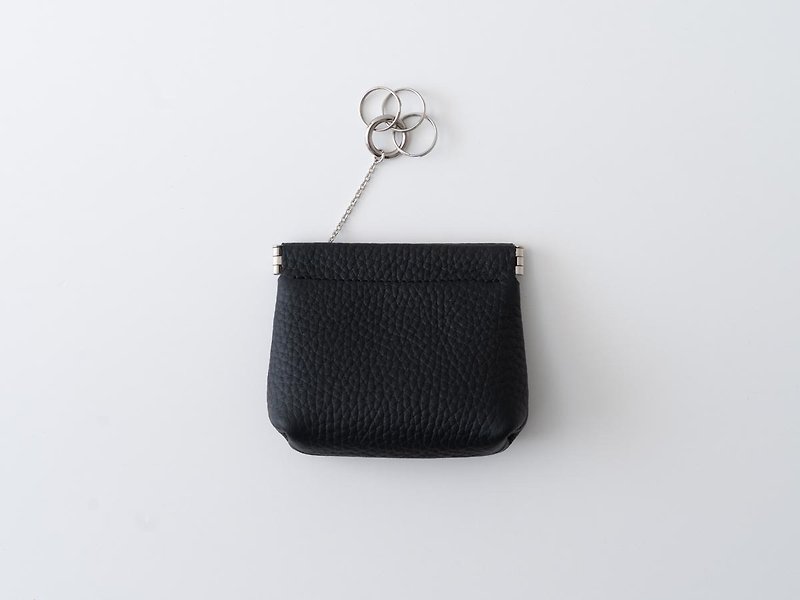 Leather key pouch Black - Keychains - Genuine Leather Black