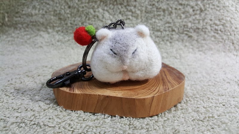 Original wool felt has been emptied triangle rice group mouse key ring - ที่ห้อยกุญแจ - ขนแกะ 