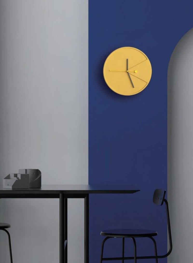 Pac-Man Clock - Clocks - Cement Yellow