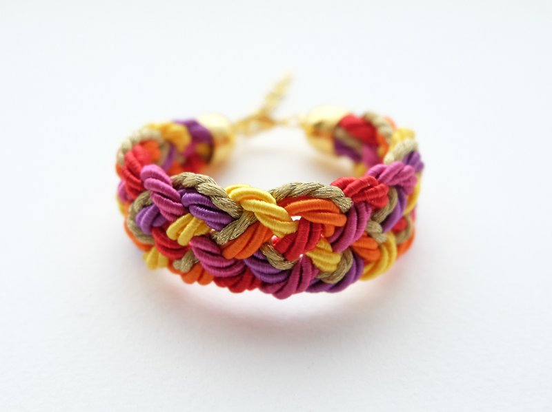 Warm tone rope braided bracelet - Bracelets - Other Materials Multicolor