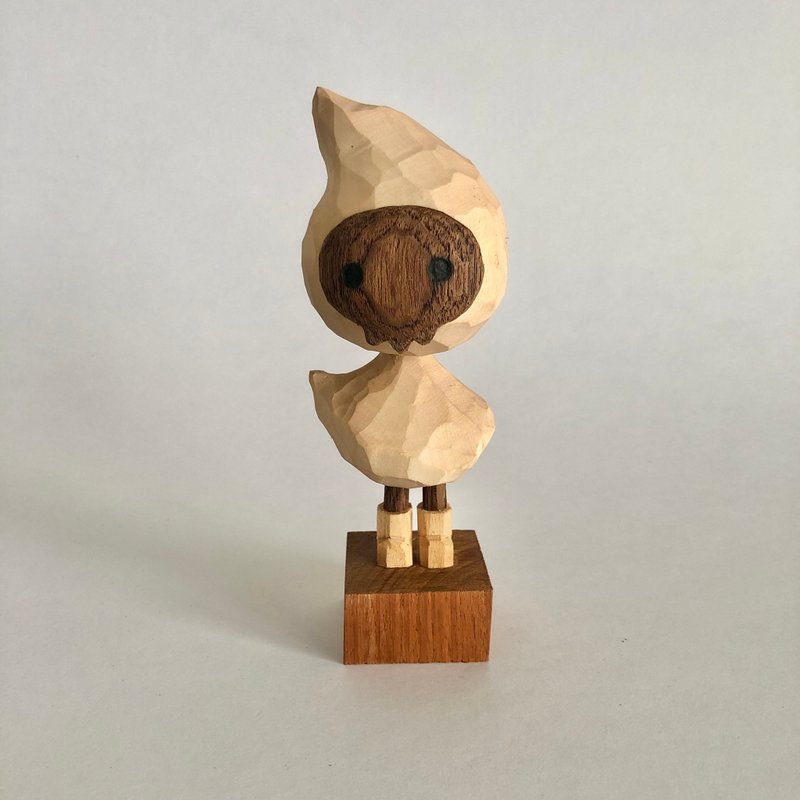 Wood carved, little ghost, halloween collection - 裝飾/擺設  - 木頭 咖啡色