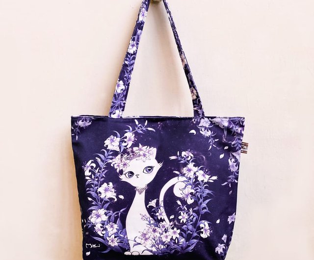 トートバッグ　猫柄　リリー marai トートバッグ A4 レディース 猫 柄 プリント 見つけちゃっ