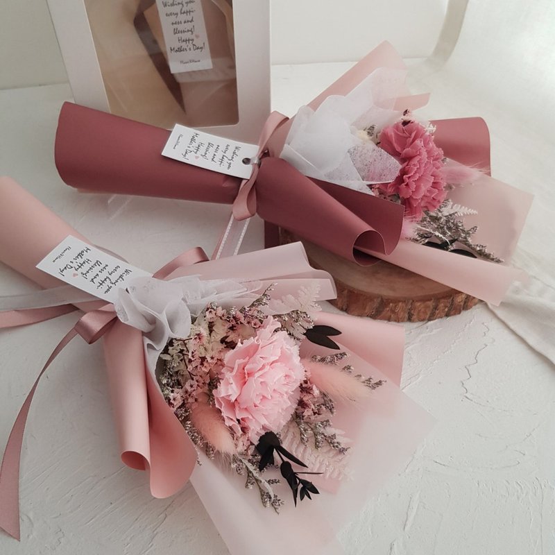 Love媽咪|母親節|永生花+乾燥花|單朵康乃馨花束|全台宅配 - 乾燥花/永生花 - 植物．花 