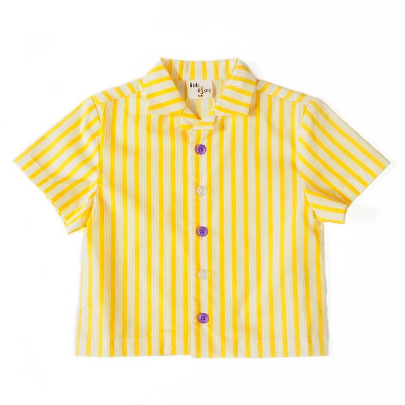 Frank Yellow Stripe Shirt - Tops & T-Shirts - Other Materials Yellow