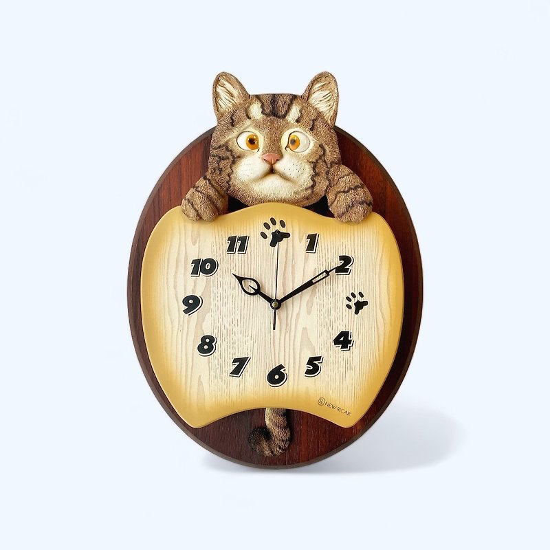 No.T020 Lucky cat shaped clock - Clocks - Wood 