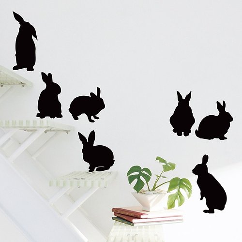 Smart Design 設計 壁貼 Smart Design 創意無痕壁貼◆兔兔家族(8色可選)
