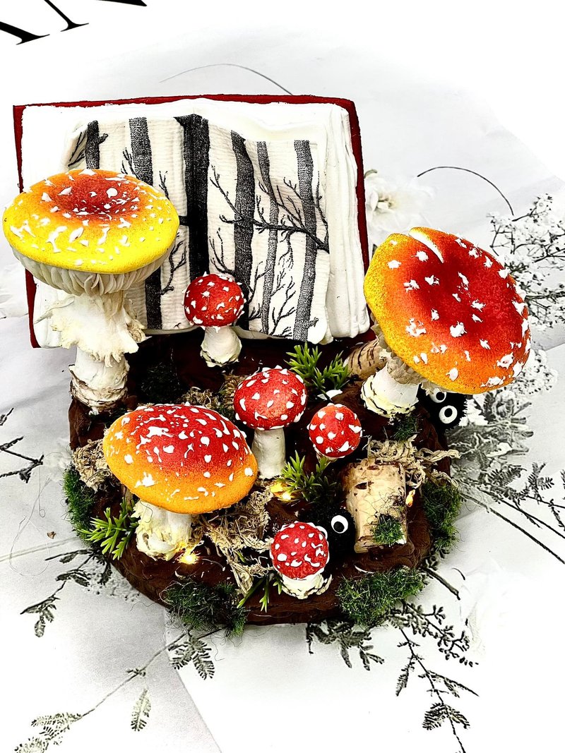 童話菇菇森林 居家 店面 裝飾 裝潢 擺設 擺件 - 擺飾/家飾品 - 黏土 粉紅色