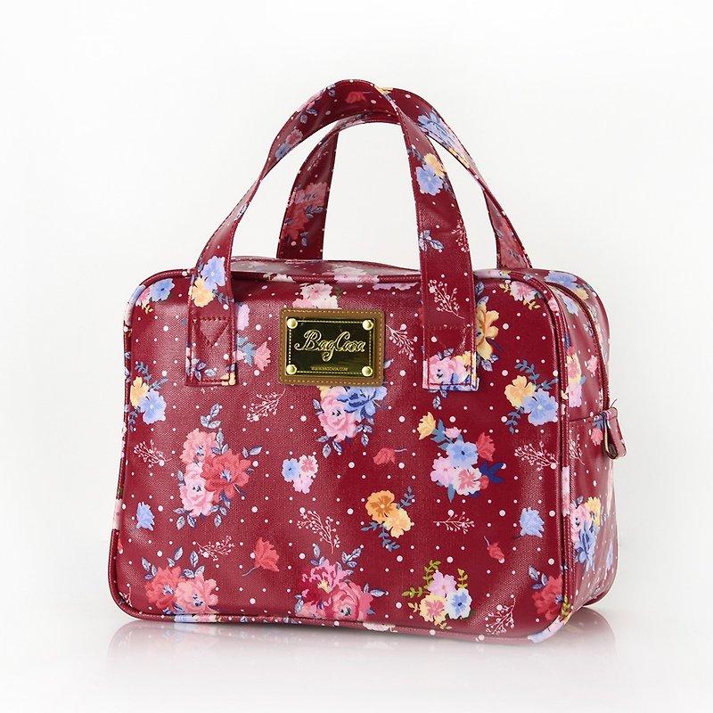 England rose waterproof zipper small square bag-rose red - Handbags & Totes - Cotton & Hemp Red