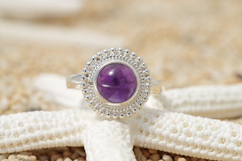 アメジストのシルバーリング - 戒指 - 寶石 紫色