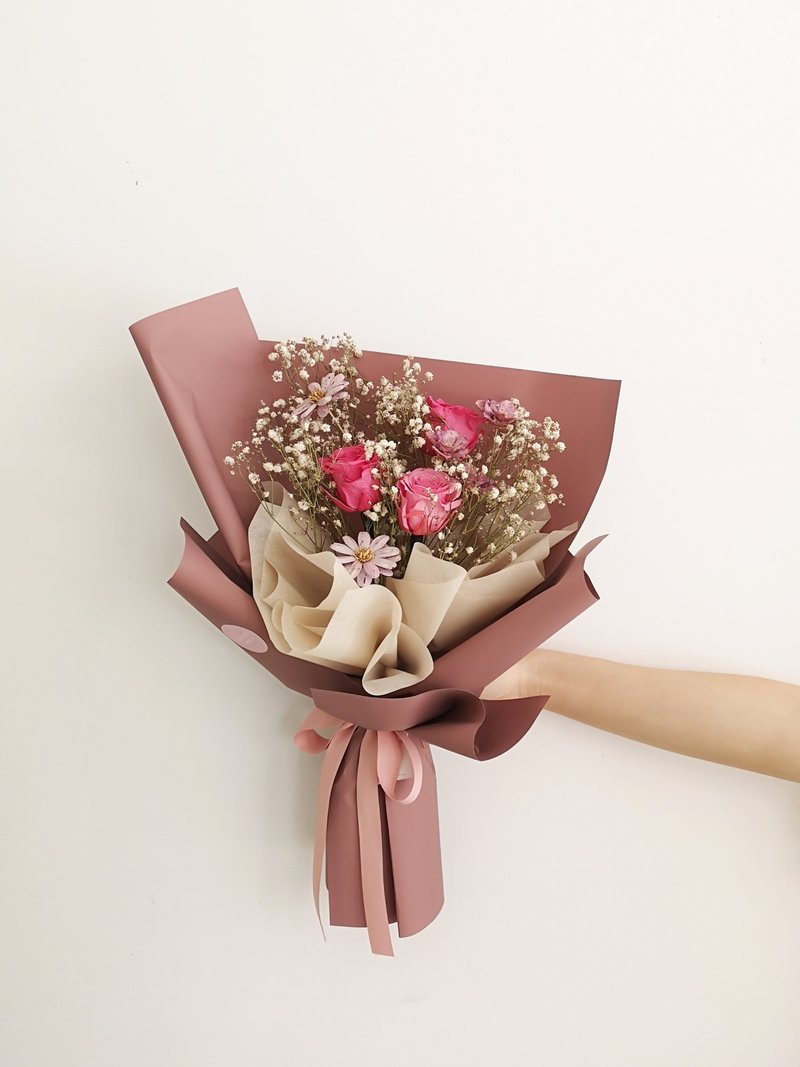 【Eternal Rose Bouquet】• Valentine’s Day/Eternal Roses/Eternal Rose Bouquet/Rose - Dried Flowers & Bouquets - Plants & Flowers Pink