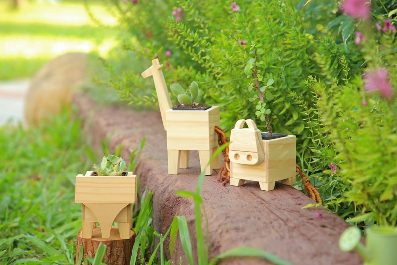 【溫潤木作】綠意生活手作造型植栽2入 台北 松菸 - 木工/竹藝 - 木頭 