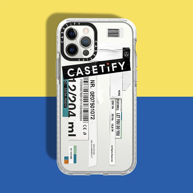 Casetify iPhone 12 Pro Max Impact Resistant Protective Case-Clipping Stickers - เคส/ซองมือถือ - เส้นใยสังเคราะห์ หลากหลายสี
