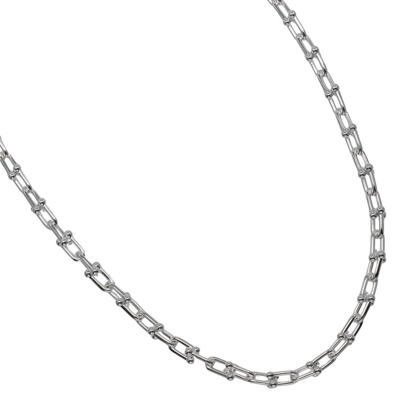 【日本直送】ティファニー TIFFANY&Co. ハードウェア スモールリンク ネックレス シルバー925 約44.2g【中古】Aランク - 項鍊 - 銀 銀色