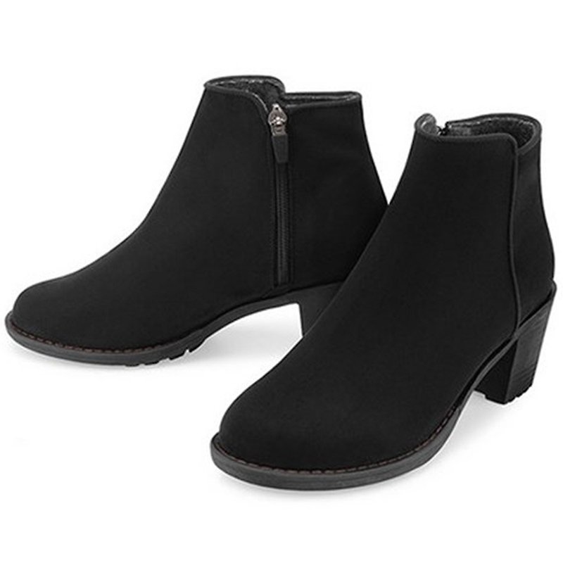 PRE-ORDER - SPUR Mould warm ankle LF9099 BLACK - รองเท้าบูทสั้นผู้หญิง - หนังเทียม 