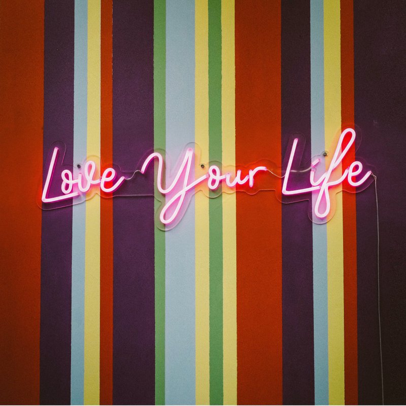 Love Your Life 霓虹燈 LED發光字 Neon Sign 禮物手作設計燈 - 燈具/燈飾 - 壓克力 透明