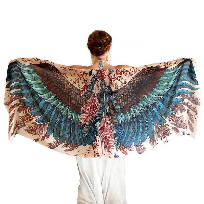 Exotic Scarf - Silk Cashmere - ผ้าพันคอ - ผ้าฝ้าย/ผ้าลินิน 
