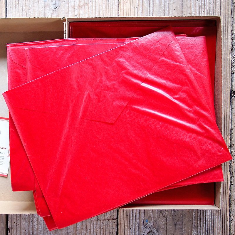 大きなベラム紙封筒 - 封筒・便箋 - 紙 レッド