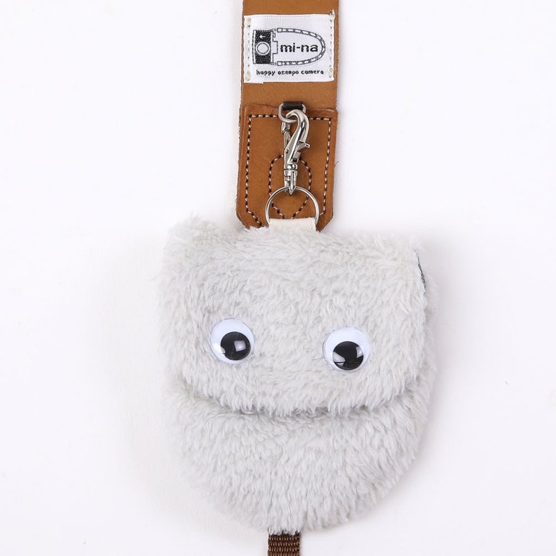 Lens Cap Case/Mofumofu-san Gray - Camera Straps & Stands - Other Man-Made Fibers Gray