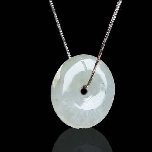 瓔珞珠寶盒 E.L.Jewelry Box 【願‧平安】冰種翡翠平安扣項鍊 | 天然緬甸玉A貨翡翠 | 送禮